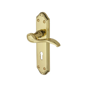 M Marcus - Heritage Brass, Verona Small Door Handle on Plate, Door Handles, Door Handles on Plate