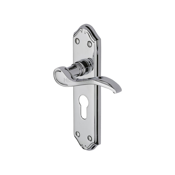 M Marcus - Heritage Brass, Verona Small Door Handle on Plate, Door Handles, Door Handles on Plate