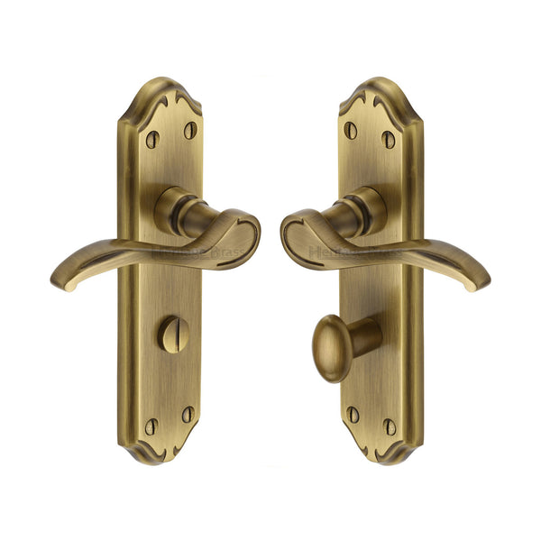 M Marcus - Heritage Brass, Verona Small Door Handle on Plate, Door Handles, Door Handles on Plate