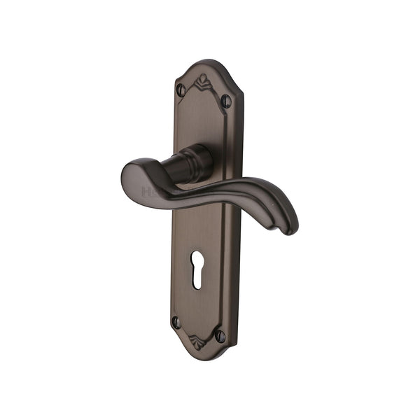 M Marcus - Heritage Brass, Lisboa Door Handle on Plate, Door Handles, Door Handles on Plate