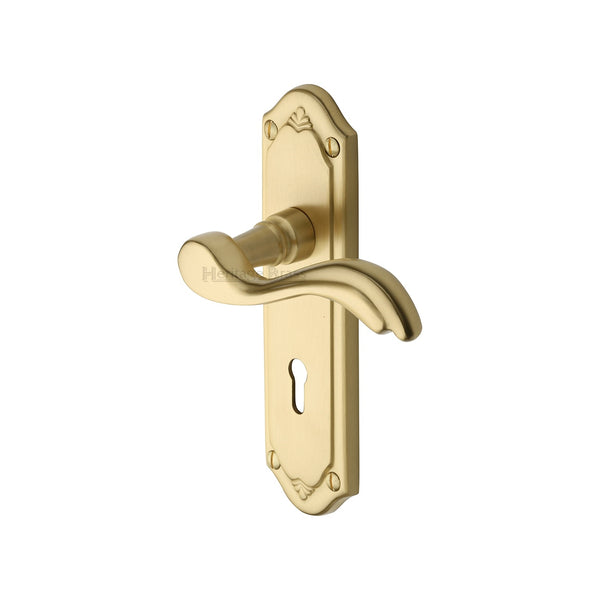 M Marcus - Heritage Brass, Lisboa Door Handle on Plate, Door Handles, Door Handles on Plate