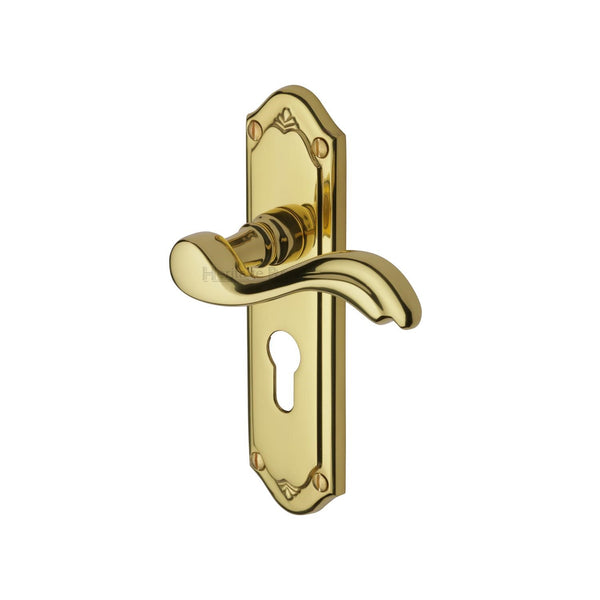 M Marcus - Heritage Brass, Lisboa Door Handle on Plate, Door Handles, Door Handles on Plate