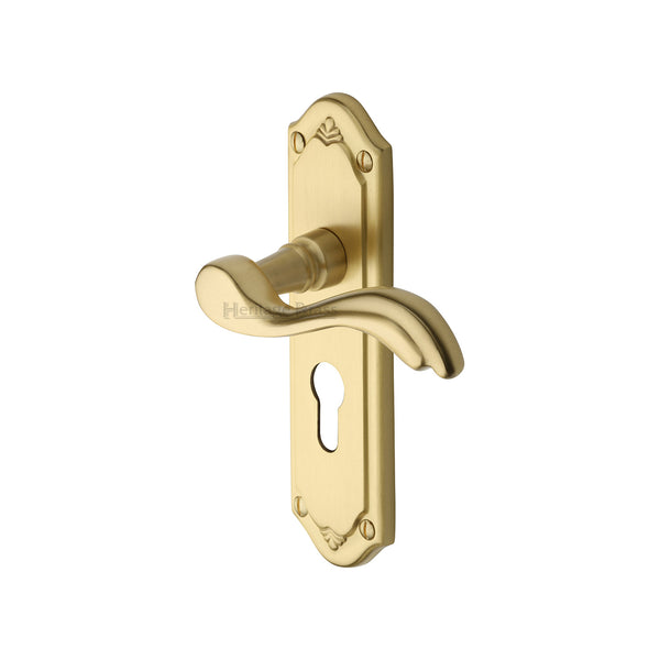 M Marcus - Heritage Brass, Lisboa Door Handle on Plate, Door Handles, Door Handles on Plate