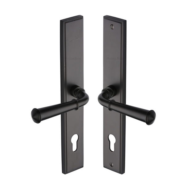 M Marcus - Heritage Brass, Colonial LH Door Handle on Plate, Door Handles, Multipoint Handles