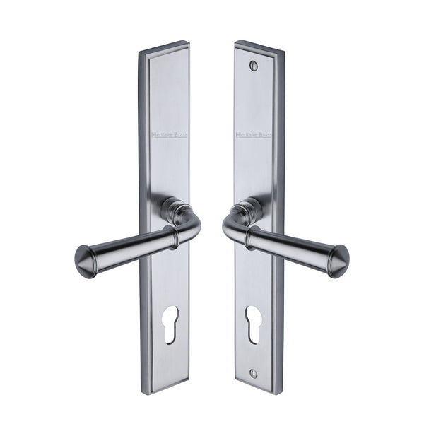 M Marcus - Heritage Brass, Colonial LH Door Handle on Plate, Door Handles, Multipoint Handles