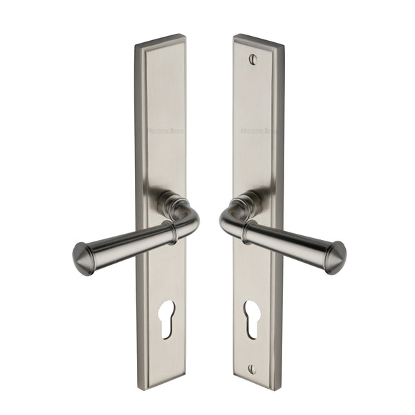 M Marcus - Heritage Brass, Colonial LH Door Handle on Plate, Door Handles, Multipoint Handles