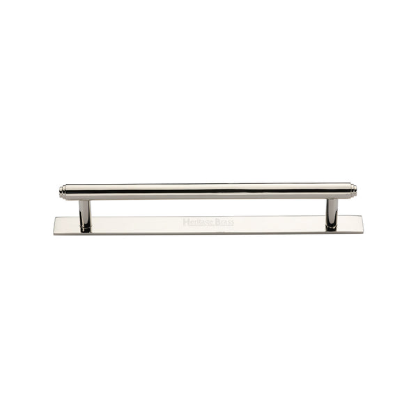 M Marcus - Heritage Brass, Step Cabinet Pull Handle with Plate, Cabinet Hardware, Cabinet Pull Handles