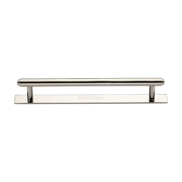 M Marcus - Heritage Brass, Step Cabinet Pull Handle with Plate, Cabinet Hardware, Cabinet Pull Handles