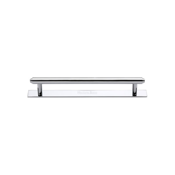 M Marcus - Heritage Brass, Step Cabinet Pull Handle with Plate, Cabinet Hardware, Cabinet Pull Handles