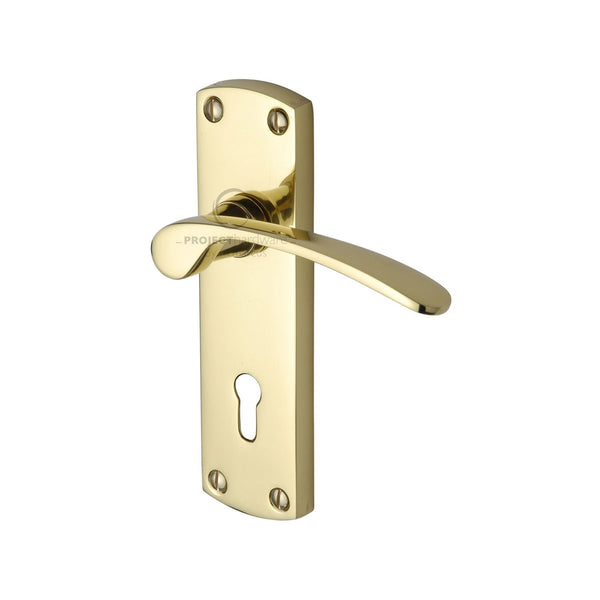 M Marcus - Heritage Brass, Luca Door Handle on Plate, Door Handles, Door Handles on Plate