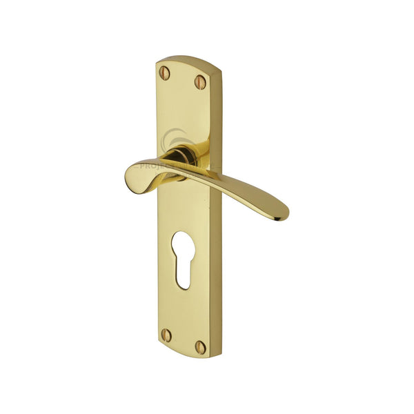 M Marcus - Heritage Brass, Luca Door Handle on Plate, Door Handles, Door Handles on Plate
