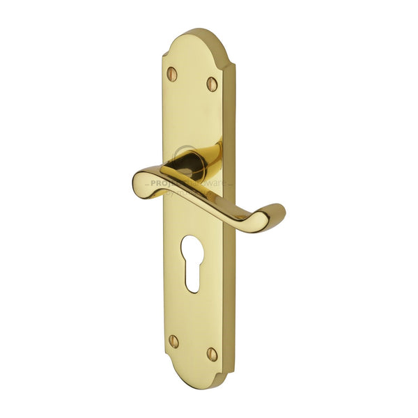 M Marcus - Heritage Brass, Kensington Door Handle on Plate, Door Handles, Door Handles on Plate