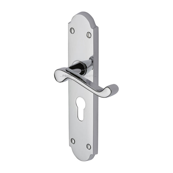 M Marcus - Heritage Brass, Kensington Door Handle on Plate, Door Handles, Door Handles on Plate