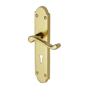 M Marcus - Heritage Brass, Kensington Door Handle on Plate, Door Handles, Door Handles on Plate