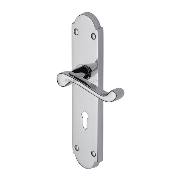 M Marcus - Heritage Brass, Kensington Door Handle on Plate, Door Handles, Door Handles on Plate