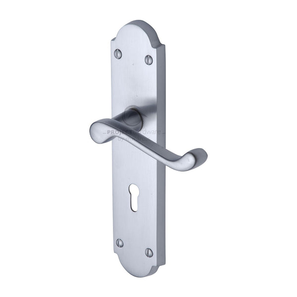 M Marcus - Heritage Brass, Kensington Door Handle on Plate, Door Handles, Door Handles on Plate