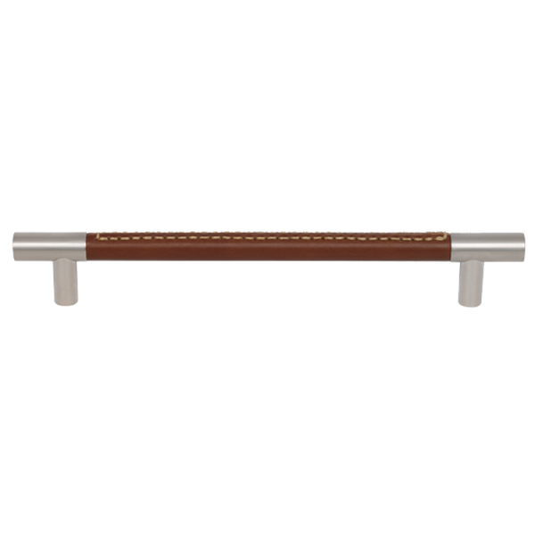 Turnstyle Designs Leather Stitched Out Barrel Cabinet Pull Handle