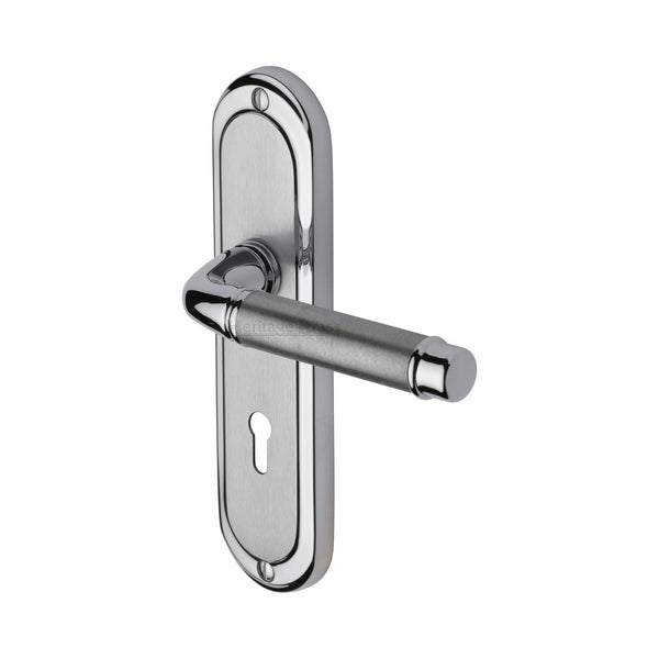 M Marcus - Heritage Brass, Saturn Door Handle on Plate, Door Handles, Door Handles on Plate