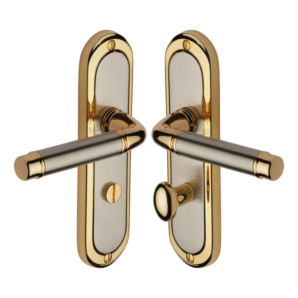 M Marcus - Heritage Brass, Saturn Door Handle on Plate, Door Handles, Door Handles on Plate