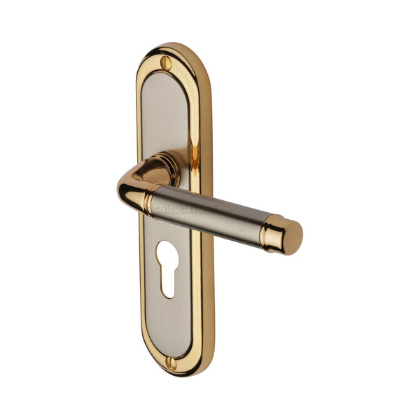 M Marcus - Heritage Brass, Saturn Door Handle on Plate, Door Handles, Door Handles on Plate