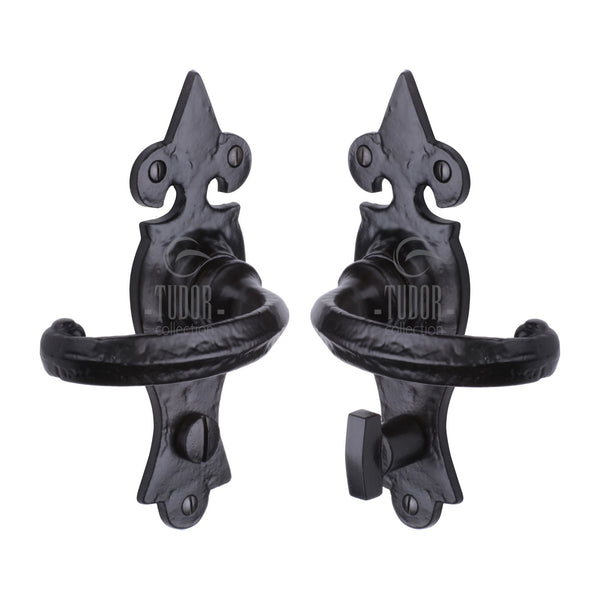 M Marcus - Heritage Brass, Tudor Wroxeter Door Handle on Plate, Door Handles, Door Handles on Plate