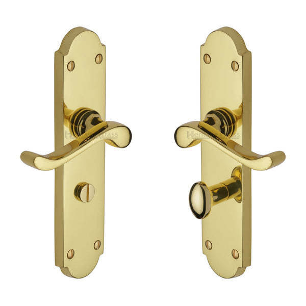 M Marcus - Heritage Brass, Savoy Long Door Handle on Plate, Door Handles, Door Handles on Plate