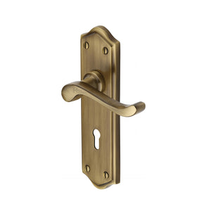 M Marcus - Heritage Brass, Buckingham Door Handle on Plate, Door Handles, Door Handles on Plate