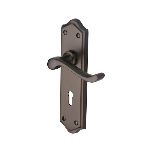 M Marcus - Heritage Brass, Buckingham Door Handle on Plate, Door Handles, Door Handles on Plate