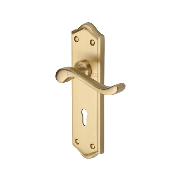 M Marcus - Heritage Brass, Buckingham Door Handle on Plate, Door Handles, Door Handles on Plate