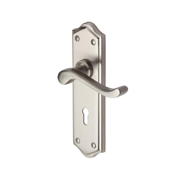 M Marcus - Heritage Brass, Buckingham Door Handle on Plate, Door Handles, Door Handles on Plate