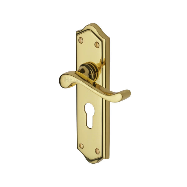 M Marcus - Heritage Brass, Buckingham Door Handle on Plate, Door Handles, Door Handles on Plate