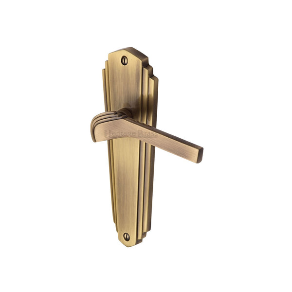 M Marcus - Heritage Brass, Waldorf Door Handle on Plate, Door Handles, Door Handles on Plate