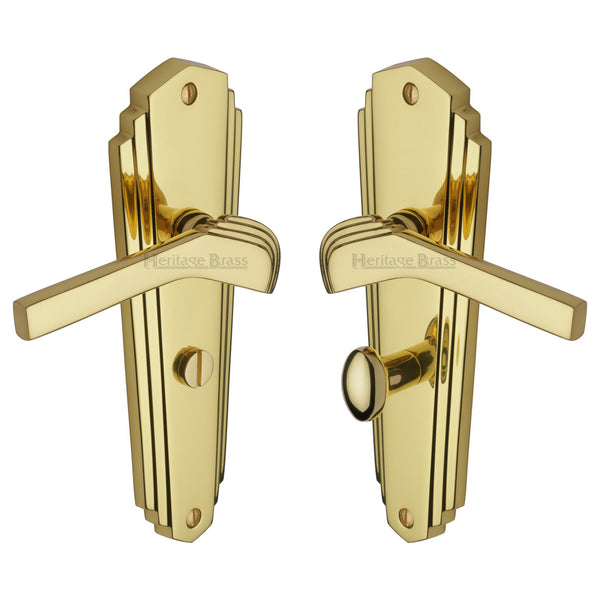 M Marcus - Heritage Brass, Waldorf Door Handle on Plate, Door Handles, Door Handles on Plate