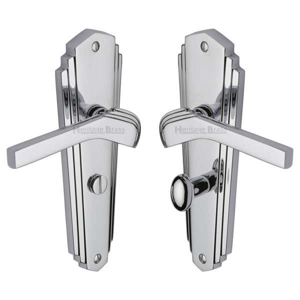 M Marcus - Heritage Brass, Waldorf Door Handle on Plate, Door Handles, Door Handles on Plate