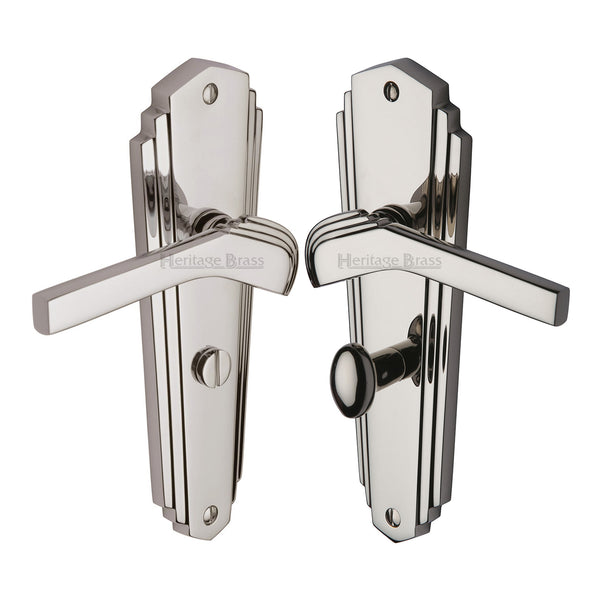 M Marcus - Heritage Brass, Waldorf Door Handle on Plate, Door Handles, Door Handles on Plate