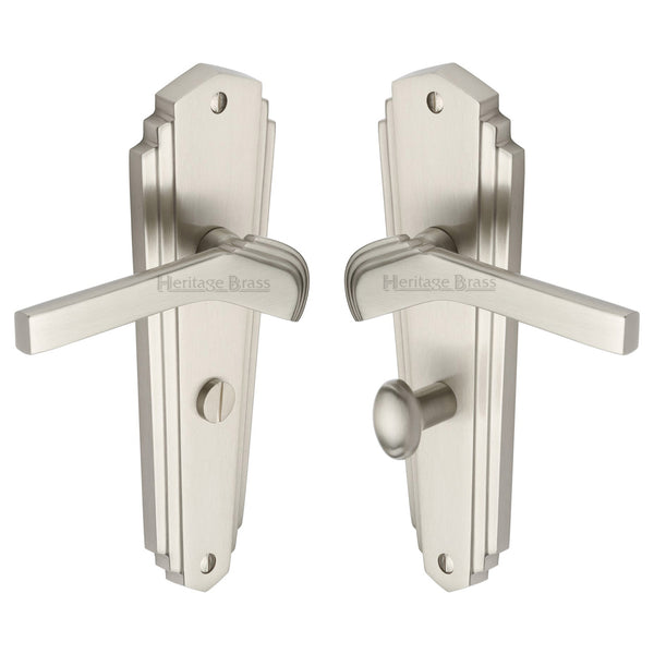 M Marcus - Heritage Brass, Waldorf Door Handle on Plate, Door Handles, Door Handles on Plate