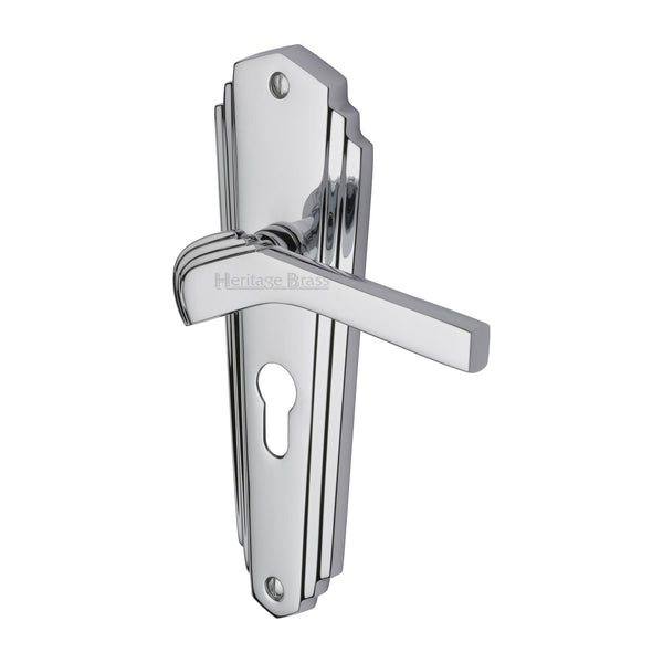 M Marcus - Heritage Brass, Waldorf Door Handle on Plate, Door Handles, Door Handles on Plate