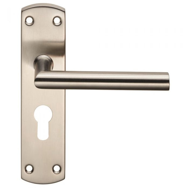 Steelworx Residential Mitred Lever on Euro Lock Backplate