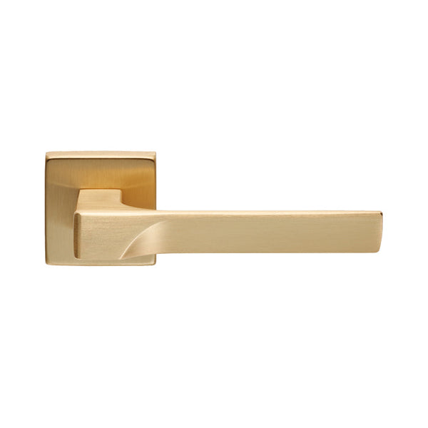 Flash Lever on Square Rose Satin Brass