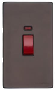 Verona Range - Matt Bronze - 45A Switch with Neon (tall plate)