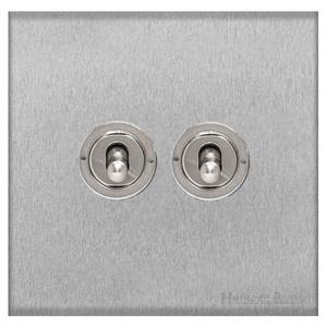 Winchester Range - Satin Chrome - 2 Gang Dolly Switch