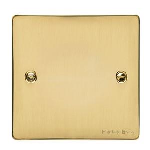 Elite Flat Plate Range - Polished Brass - Single Blank Plate