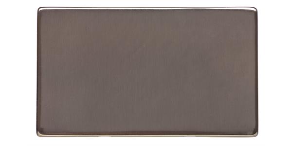 Heritage Brass Electrical, Studio Range - Polished Bronze - Double Blank Plate, Double Blank Plate, Blanking Plates, Double Blank Plate