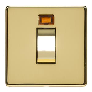 Studio Range - Polished Brass - 45A Switch with Neon (single plate)
