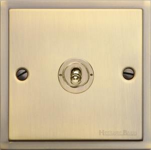Elite Stepped Plate Range - Antique Brass - 1 Gang Intermediate Dolly Switch