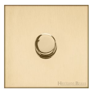 Heritage Brass Electrical, Winchester Range - Satin Brass - 1 Gang Dimmer (250 watts), 1 Gang Dimmer (250 watts), 1 Gang Dimmer (250 watts)