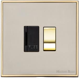 Heritage Brass Electrical, Executive Range - Satin Nickel - Switched Spur (13 Amp), Switched Spur (13 Amp), 13 Amp Fused Spur Units, Switched Spur (13 Amp)