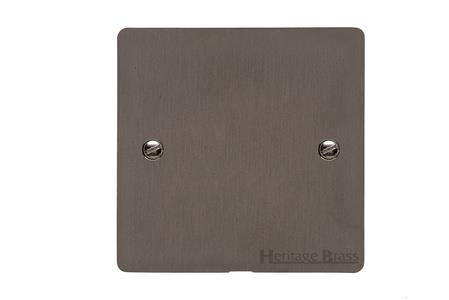 Elite Flat Plate Range - Matt Bronze - Single Blank Plate