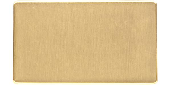 Studio Range - Satin Brass - Double Blank Plate