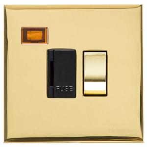 Winchester Range - Polished Brass - Switched Spur with Neon (13 Amp)